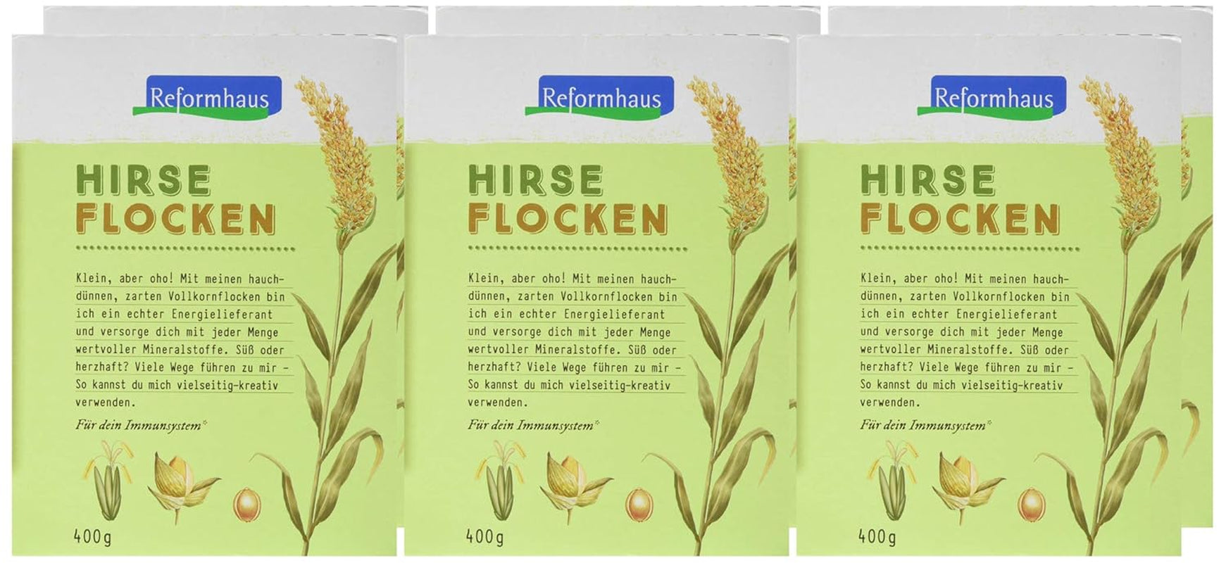 Hirse-Flocken Bio, 6Er-pakket (6 X 400 G) Granen Naty Shop