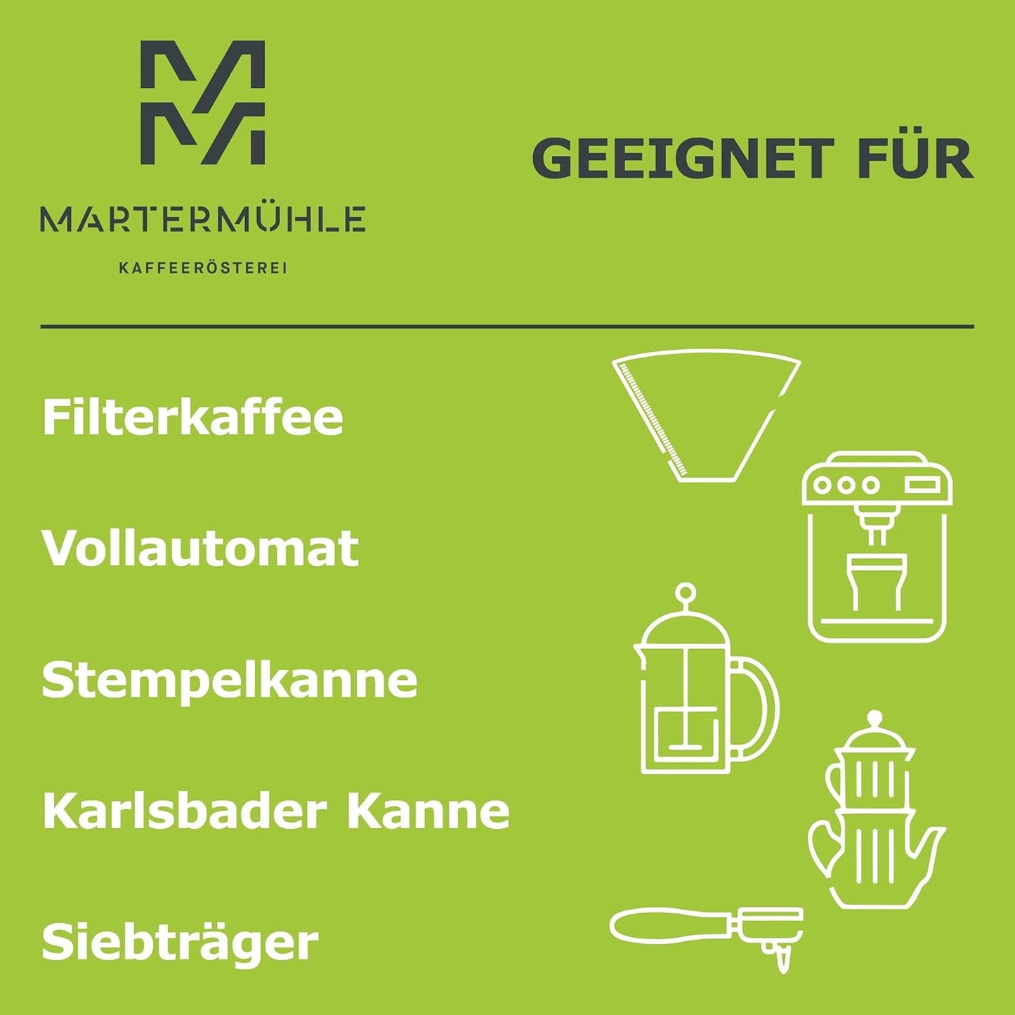 Martermühle biologische koffiebonen proefset 3x250g licht/middelsterkte I Arabica I Hele biologische koffiebonen licht gebrand, lage zuurgraad (68/74/426)