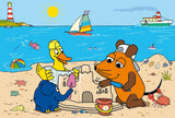 Schmidt Spiele 56212 Muis, goede vrienden, 3X24 puzzelstukjes voor kinderen, blauw Puzzel Naty Shop
