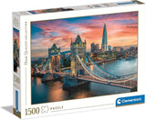 Clementoni - Collectie 31694 - London Twilight, puzzel 1500 stukjes voor volwassenen en kinderen vanaf 10 jaar, behendigheidsspel voor het hele gezin Puzzel Naty Shop Standaardtitel