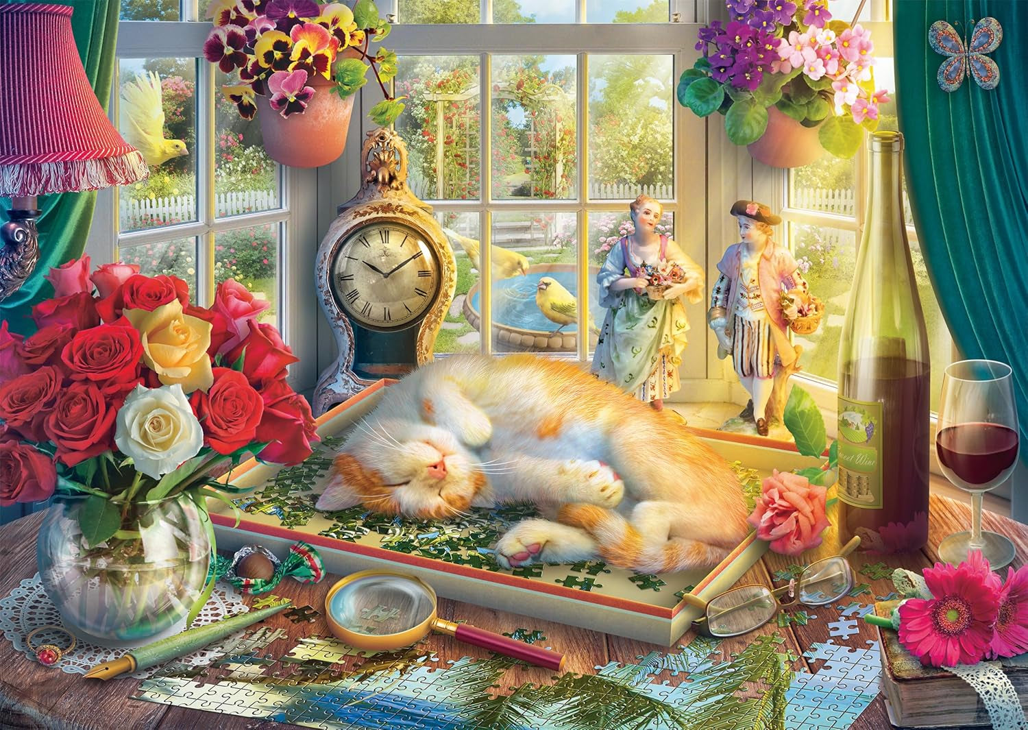 Schmidt Spiele 59789 Puzzel tijd met de kat, legpuzzel 1000 stukjes Puzzel Naty Shop