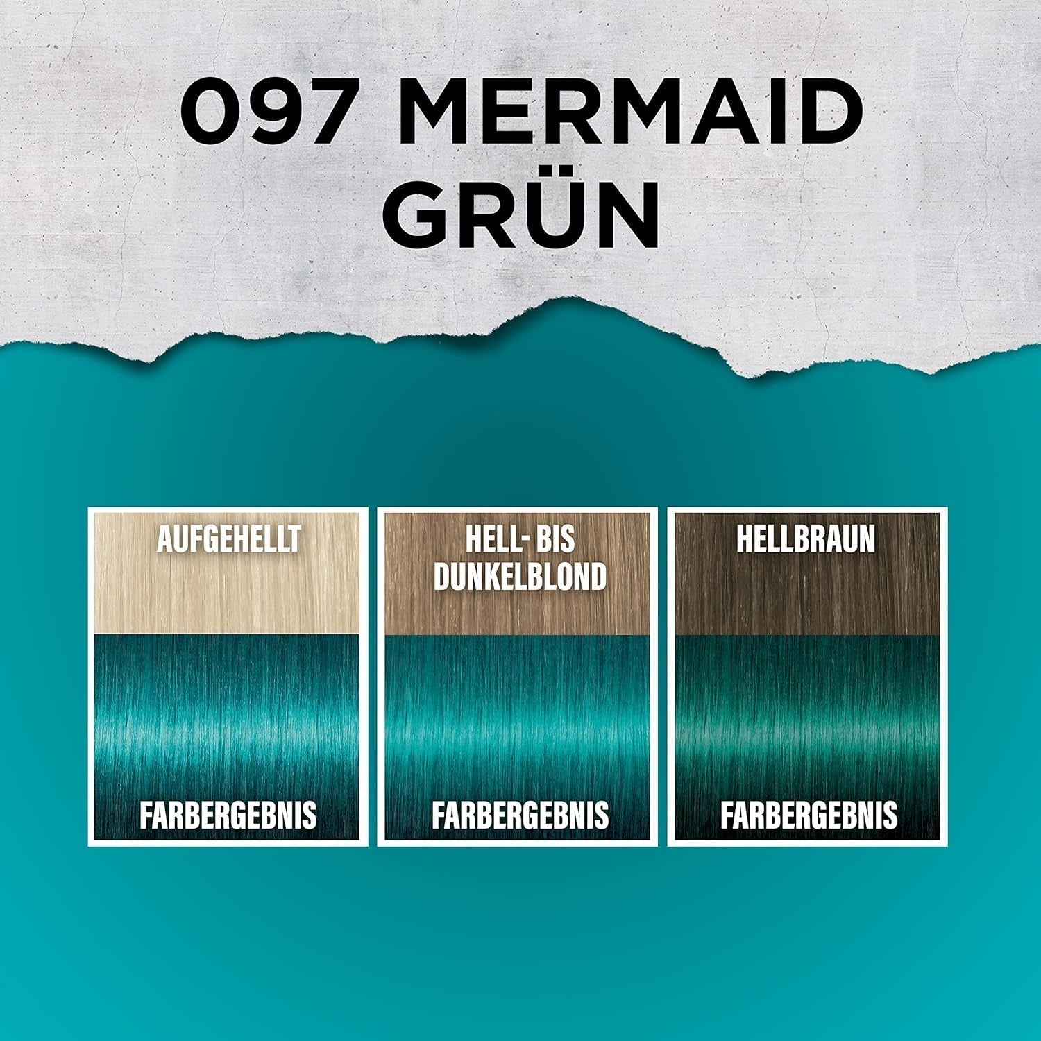 got2b Colour/Artist 097 Mermaid Green Level 2 (3x 80 ml), tijdelijke haarverf laat het haar stralen in intense kleuren of pasteltinten, haarverf blijft 12-15 wasbeurten zitten, vegan formule Haarverf Naty Shop