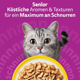 Whiskas 7+ Natvoer voor katten Selectie van gevogelte in saus 24 x 85 g (2 verpakkingen) - Hoogwaardig natvoer vanaf 7 jaar in 48 serveerzakjes