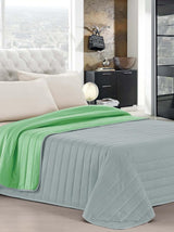 Italiaans beddengoed Estivo eenpersoonsbed, linnen, Aqua, 170 X 270 Cm Dekbedden en dekbedden Naty Shop Groen/Grijs 170 X 270 Cm