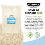 Biologische sesamzaadjes 3kg, rauwe biologische oliezaden, witte sesam, natuurlijk gepeld, ongebrand, bron van calcium en ijzer, voordeelpakket