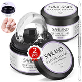 Saviland Solid Nail Tip Lijm: 2 stks 15G Kunstmatige Nagellijm Extra Sterke Lijm Druk Op Nagels UV Lijm Gel Nagellijm Voor Vrouwen Thuis Salon DIY UV/LED Lamp uitgehard