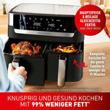 Tefal Dual Easy Fry Heteluchtfriteuse met twee kamers, inhoud 5,2/3,1 liter, twee onafhankelijke laden, 7 programma's Huishoudelijke apparaten Naty Shop