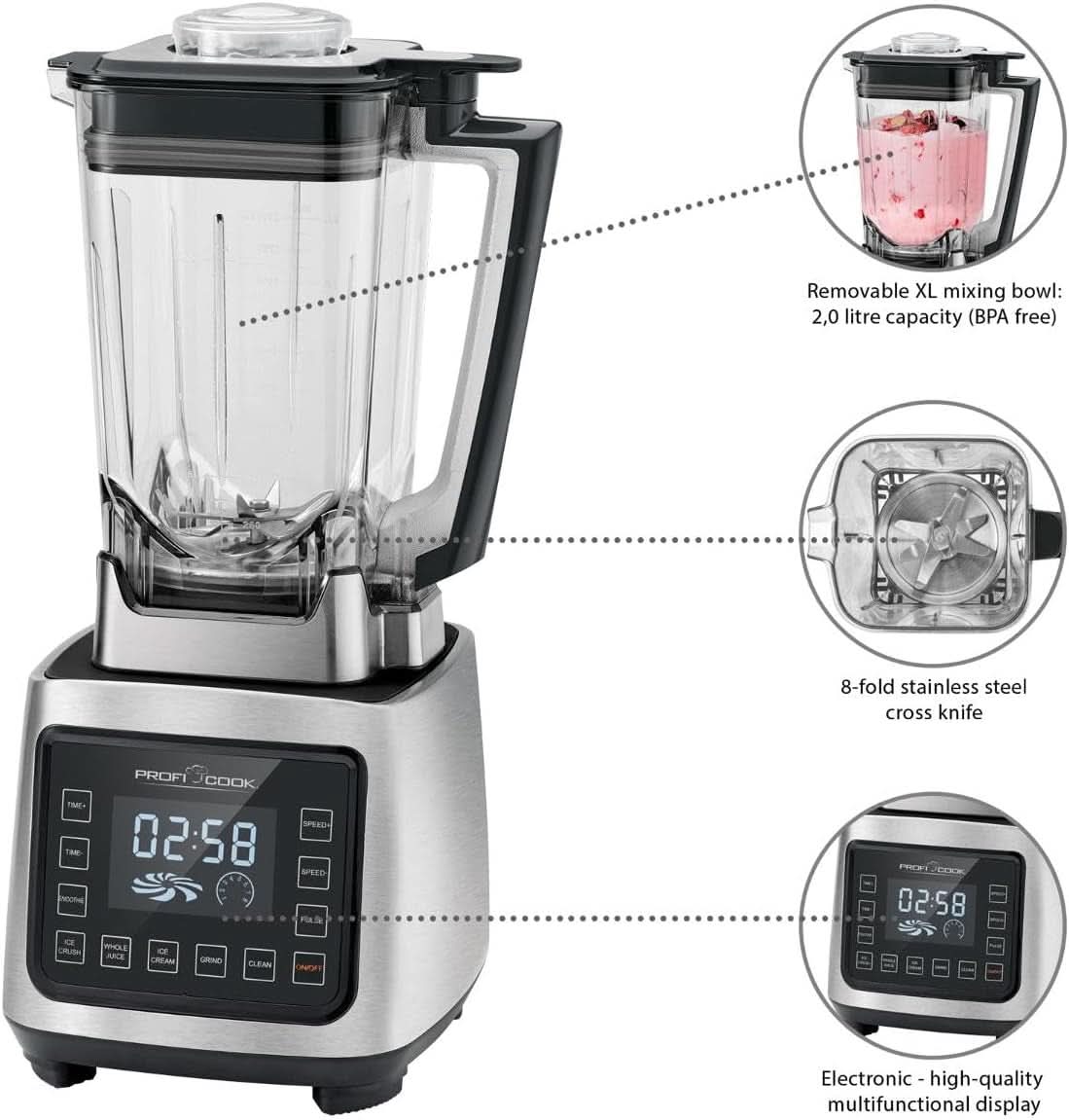 Profi Mixer/Smoothiemaker PC-UM 1127 Keuken Naty Shop