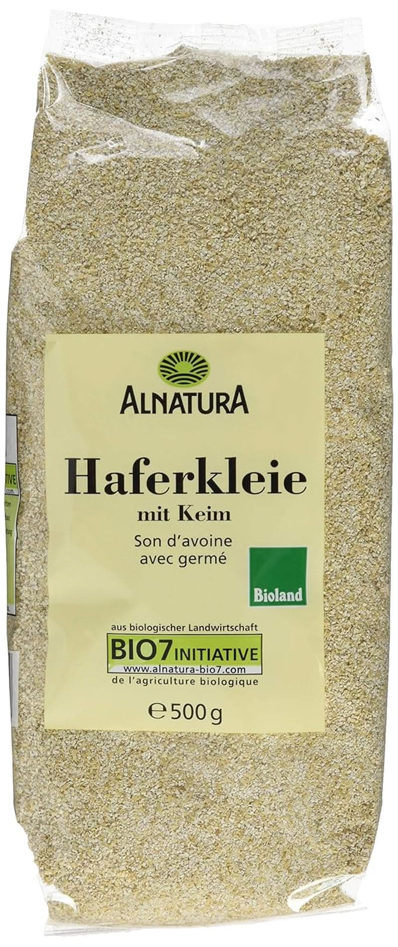 Biologische haverzemelen met kiemen, 500 gram Cereale Naty Shop