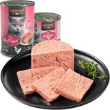 LEONARDO Nassfutter für Katzen, Geflügel puur, 6X 800g dosis, Katzenfutter getreidefrei, Alleinfutter, Made in Germany