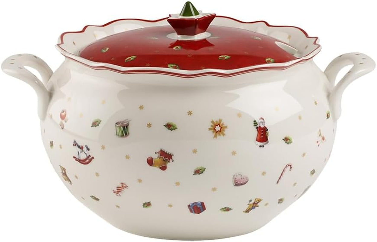 Villeroy & Boch Toy's Delight Terrine, 3 liter, premium porselein, wit/rood
