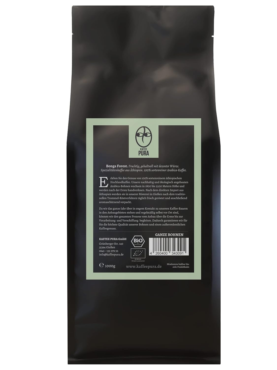 Bonga Forest Biologische Hele Bonen Koffie (1000)