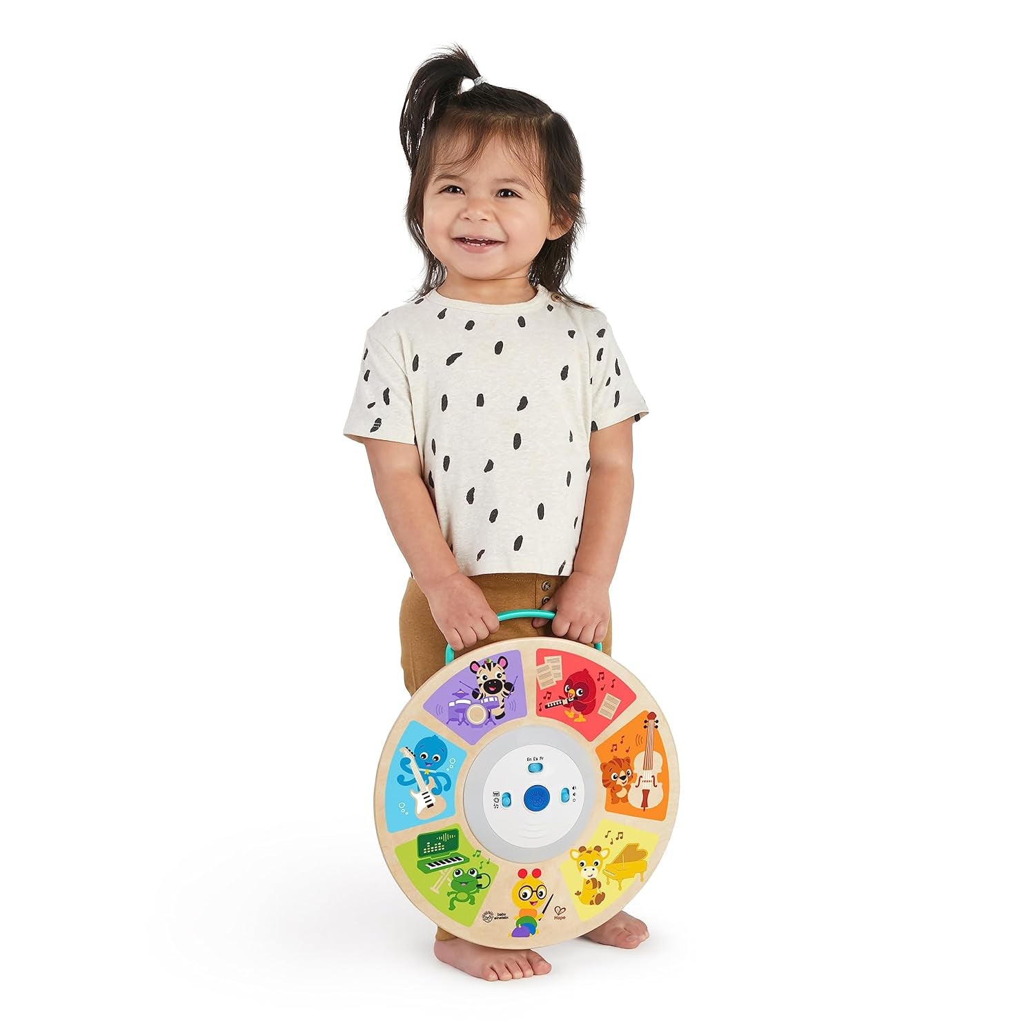 Baby Einstein, Hape, Cal's Smart Sounds Symphony Magic Touch Houten elektronisch activiteitenspeelgoed in 3 talen (Engels, Frans en Spaans), 3 standen, vanaf 6 maanden Babyspeelgoed Naty Shop