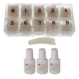 Sun Garden Nails Tipbox 500 Tips Incl. 3 tips Lijmtips Nageltips Lijm - Modellering van nagels