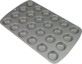 CSB111 Antihaftbeschichtete Mini-Muffinform Mit 24 Löchern Aus Karbonstahl, Edelstahl, Zilver, 39,4 X 24,6 X 2,1 Cm Vormen en bakplaten Naty Shop