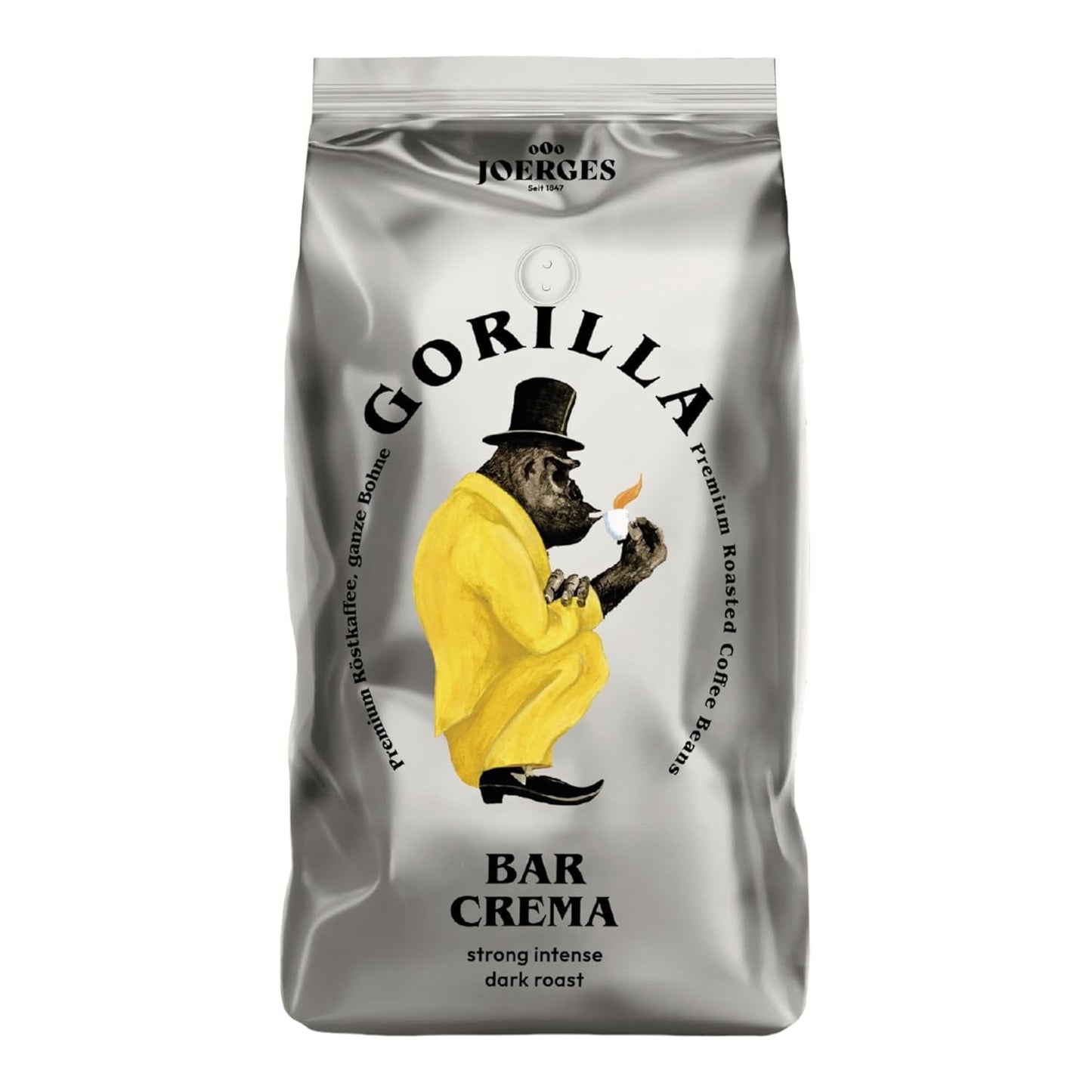 Gorilla Espresso Bar Crema koffiebonen - 12 pakjes van elk 1000 g