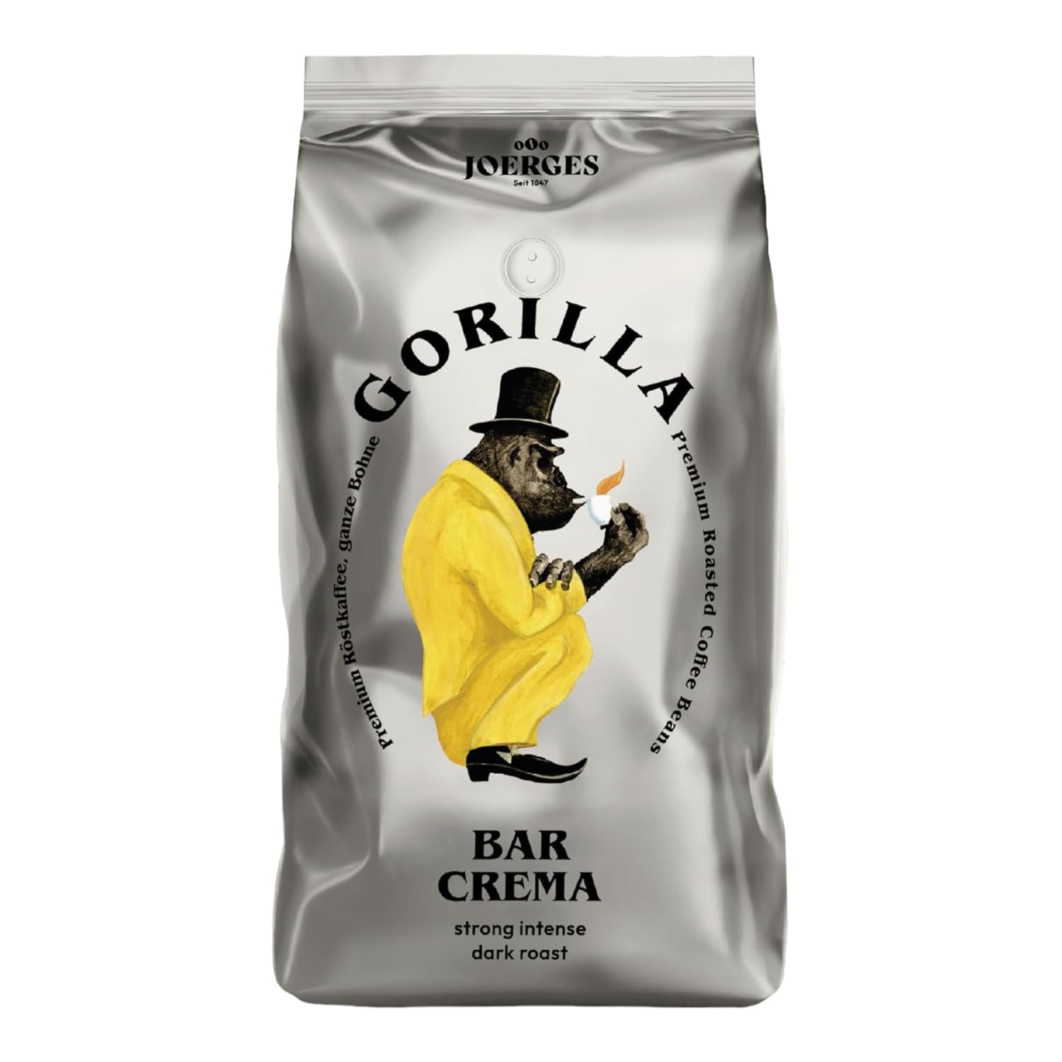 Gorilla Espresso Bar Crema koffiebonen - 12 pakjes van elk 1000 g