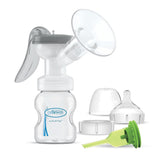Handmatige borstkolf met 100% siliconen Softshape-bescherming (B, 25 mm flens) en antikrampjesopties + 150 ml fles met brede mond en speen niveau 1 met langzame doorstroming Accessoires Voeding en borstvoeding Bebe Naty Shop