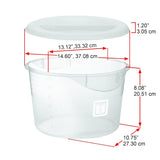 Deksel voor voedselbewaarbakken, rond, rood, 11,4 L Naty Shop voedselbewaardozen
