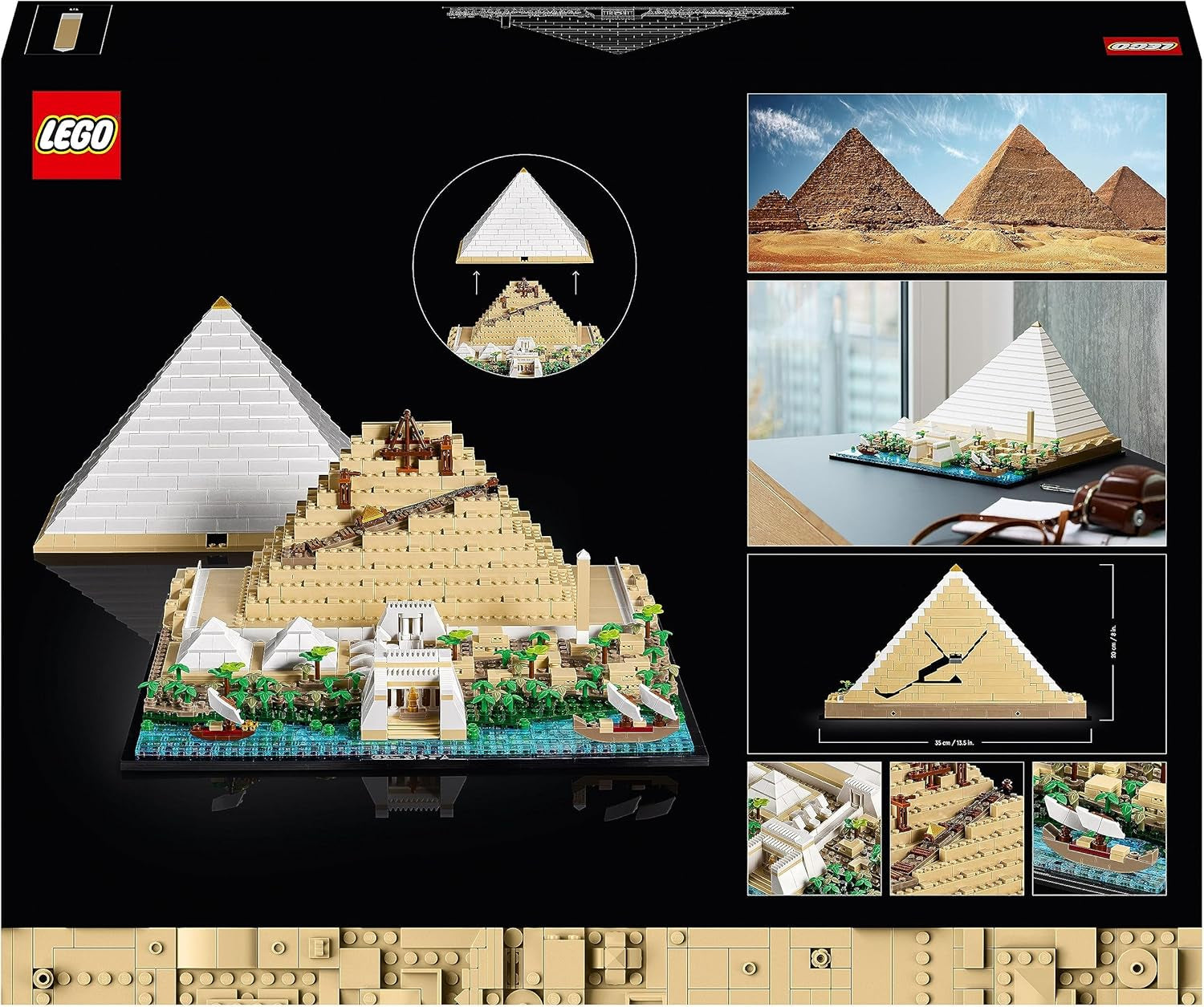 LEGO 21058 Architectuur De Piramide van Cheops Bouwpakket voor ambacht als creatieve hobby, cadeau-idee voor volwassenen, mannen, vrouwen, moeder, vader, creatieve activiteit, beroemde bezienswaardigheden Collectie Bouwsets Besuche in LEGO-Store