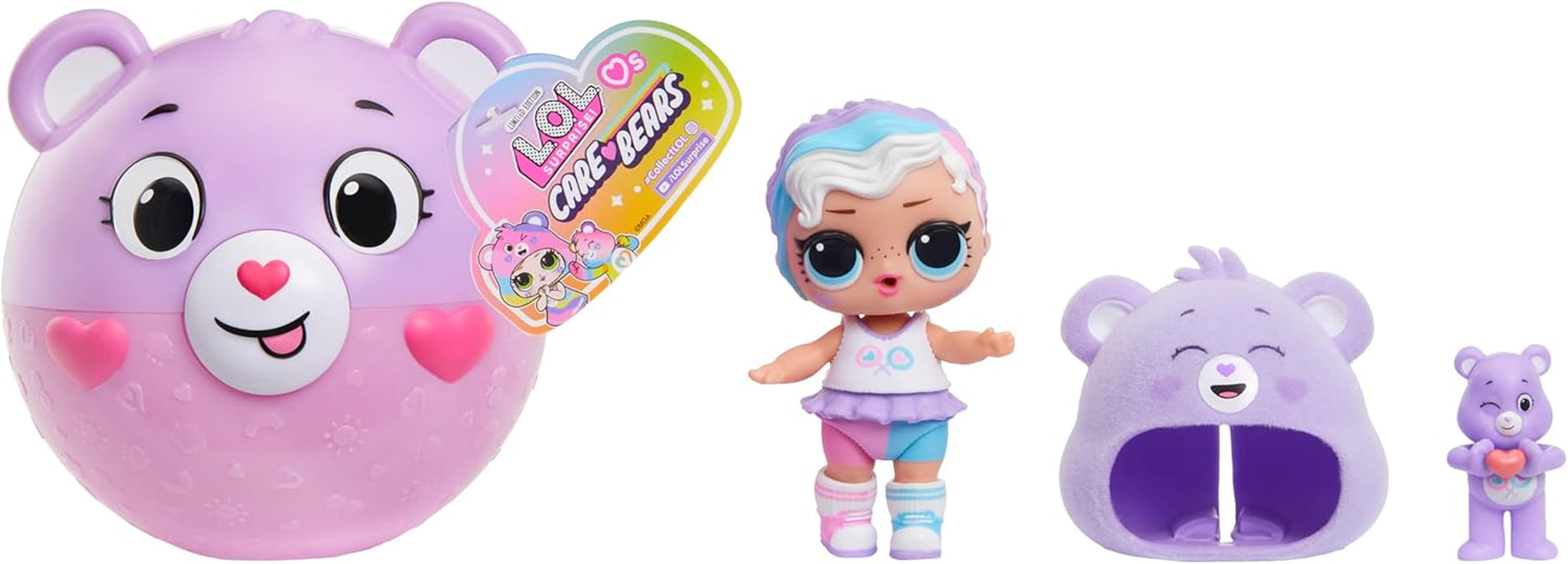 LOL Verrassing! Loves Care Bears Tots - Inclusief 1 pop met outfit en accessoires, teddybeerbal, verborgen verpakking, 6 verzamelpoppen