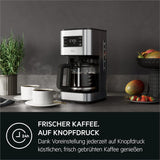 AEG Deli 5 espressomachine, 1,5 l, programmeerbare timer, warmhoudfunctie, veiligheidsstop, waterniveau-indicator, optimale dosering, antidruppelfunctie, RVS, CM5-1-6ST