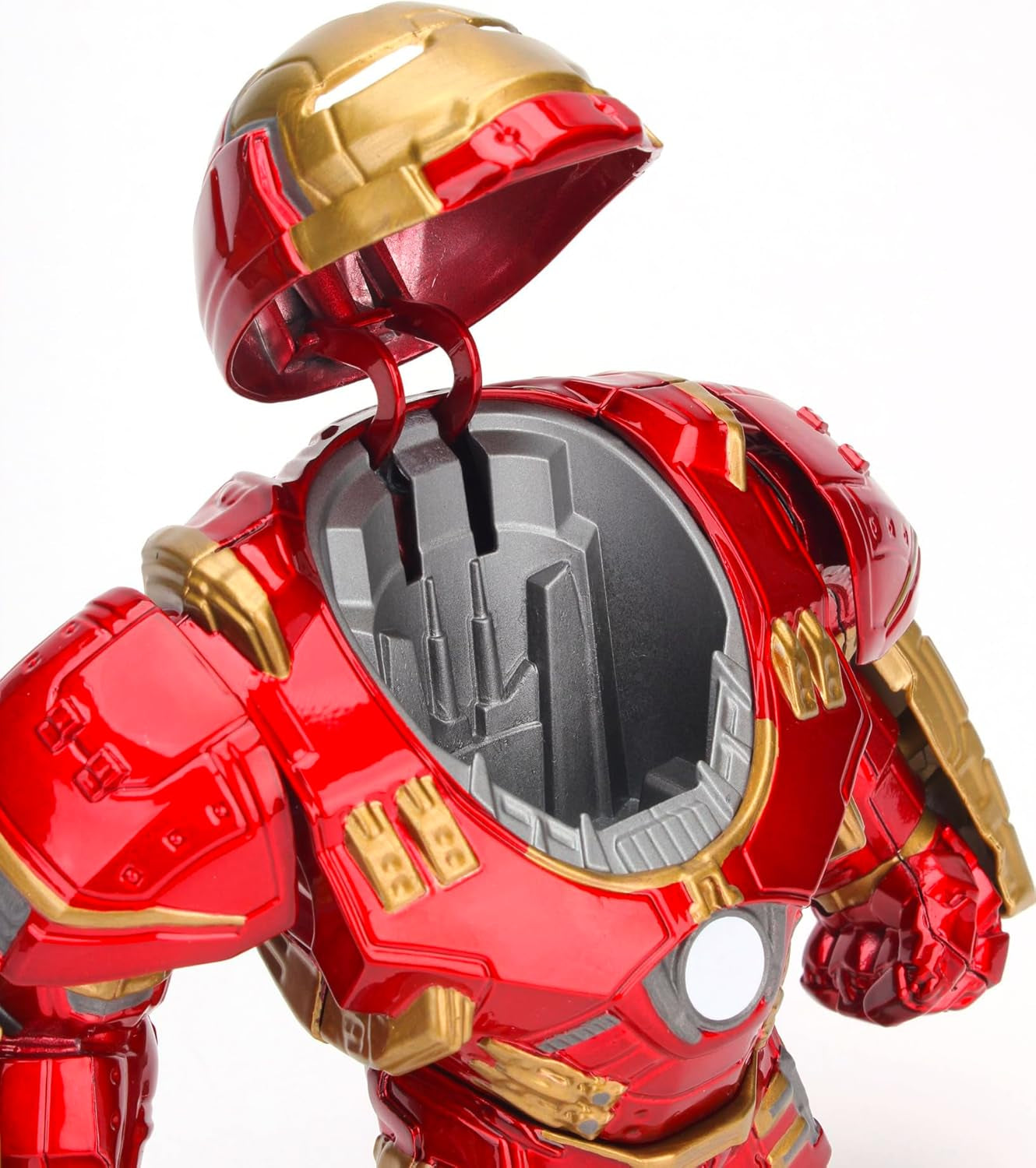 Jada Toys Marvel Figuur Hulkbuster & Ironman, Open en Gesloten Helm, Verzamelfiguren, Set, Gegoten, Rood, Grootte: 6 inch Hulkbuster & 2 inch Ironman Actiefiguren Naty Shop