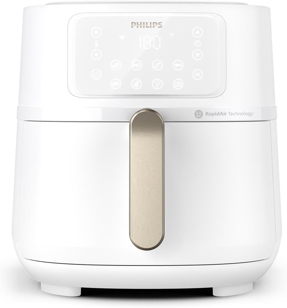 Philips 3000Er Airfryer XL - Rapid Air-technologie, frituren met tot 90% minder vet, capaciteit 1,2 kg, 6,2 liter, touchscreen Apparaten Naty Shop Weiß Draadloze verbinding en witte kleur 7,2 L
