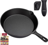 OVERMONT gietijzeren grillpan met handvat Potten en pannen Naty Shop Rond 25Cm
