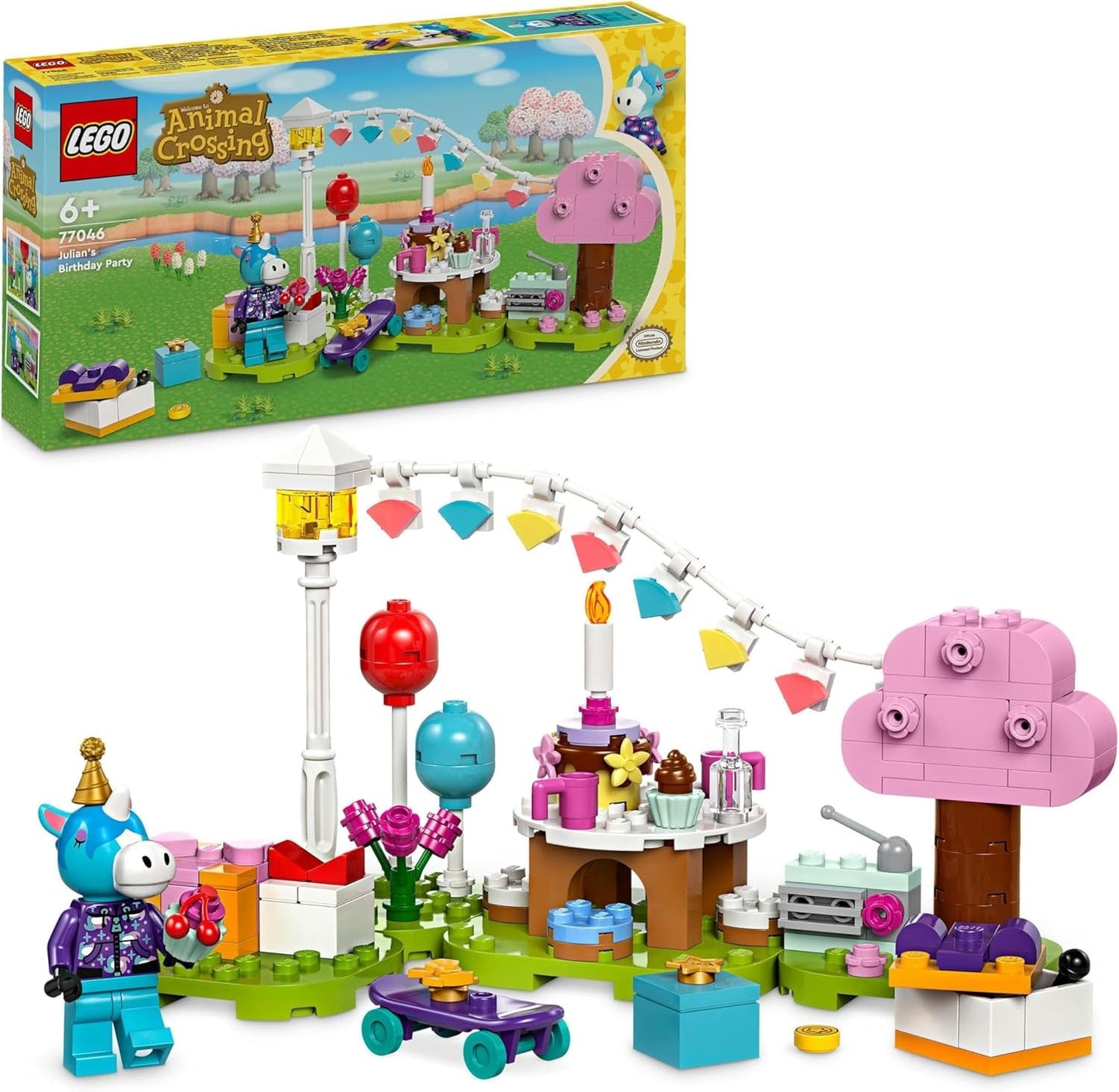 LEGO Animal Crossing Jimmy's verjaardagsfeestje Creatief speelgoed voor kinderen Videogame Paard Dierenset Cadeau voor meisjes en jongens vanaf 6 jaar 77046 Bouwsets