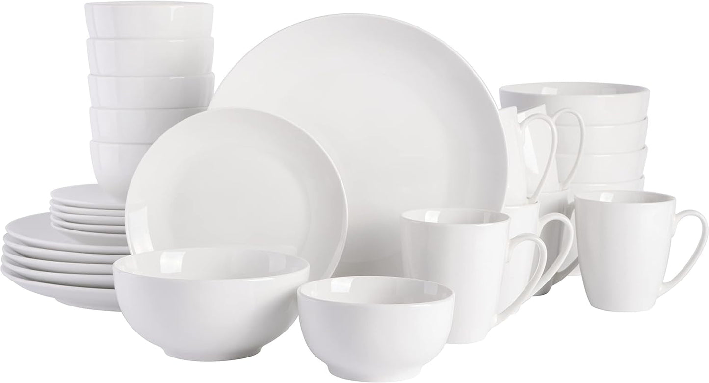 Zen Buffet porseleinen serviesset, servies voor 6 (30 stuks), wit (kopjes)