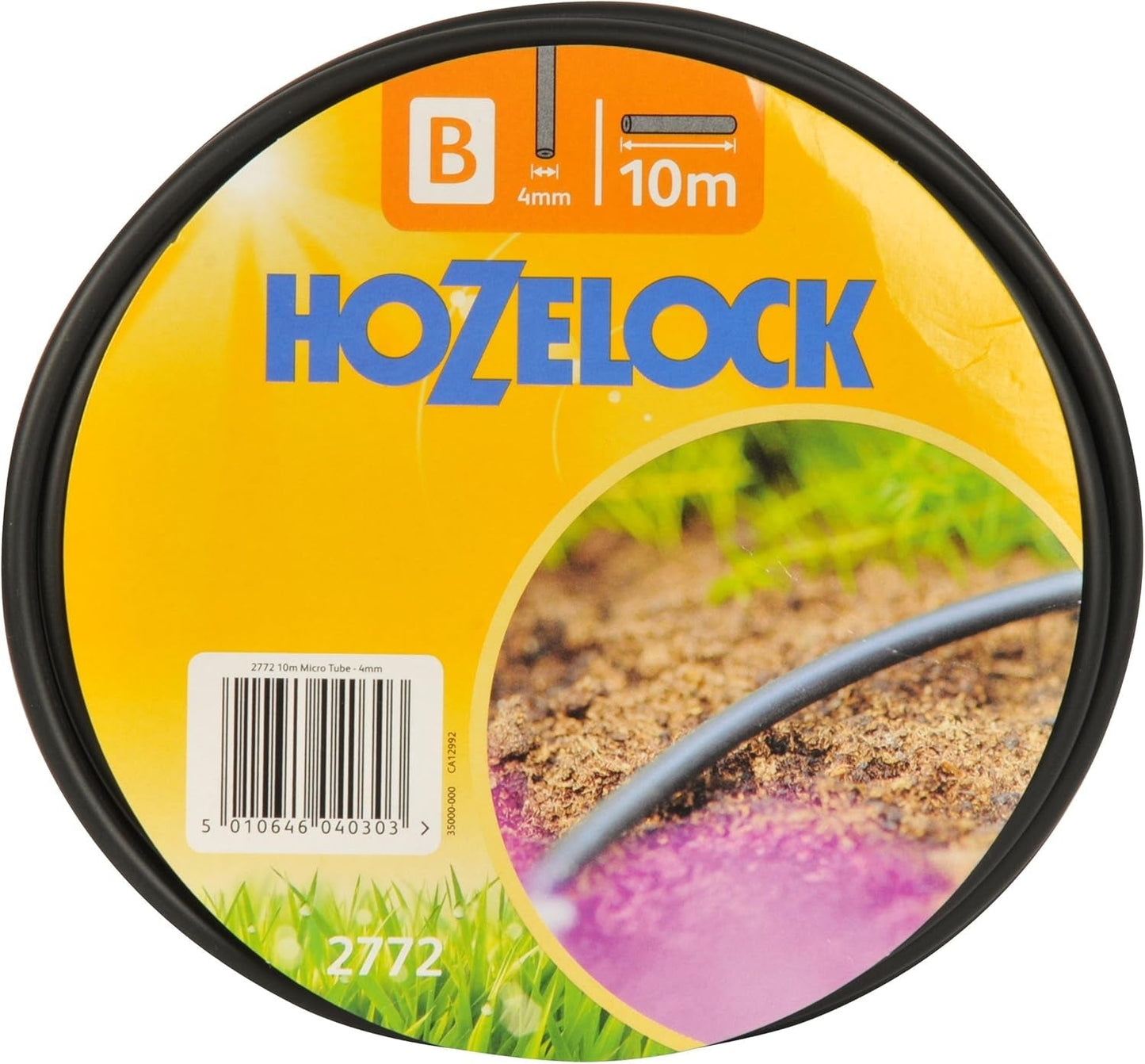 Hozelock microbuis 2772P0000 4 mm - 10 m, zwart, 18,2x18,2x4,3 cm,