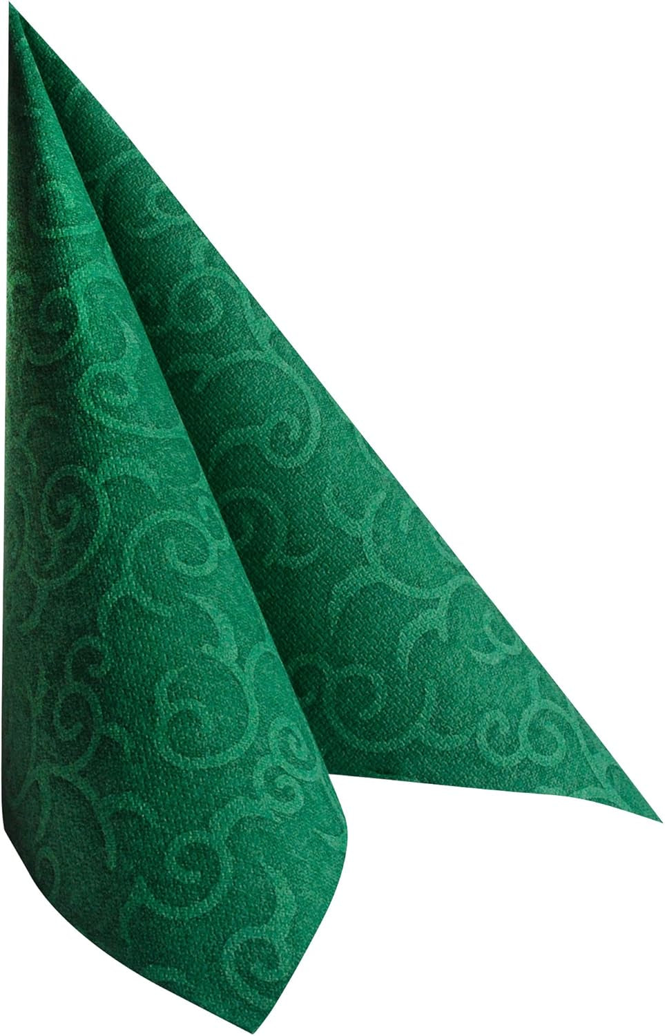 Papstar, 50 servetten "ROYAL Collection" 1/4-vouw 40 Cm X 40 Cm donkergroen "Casali", #84884