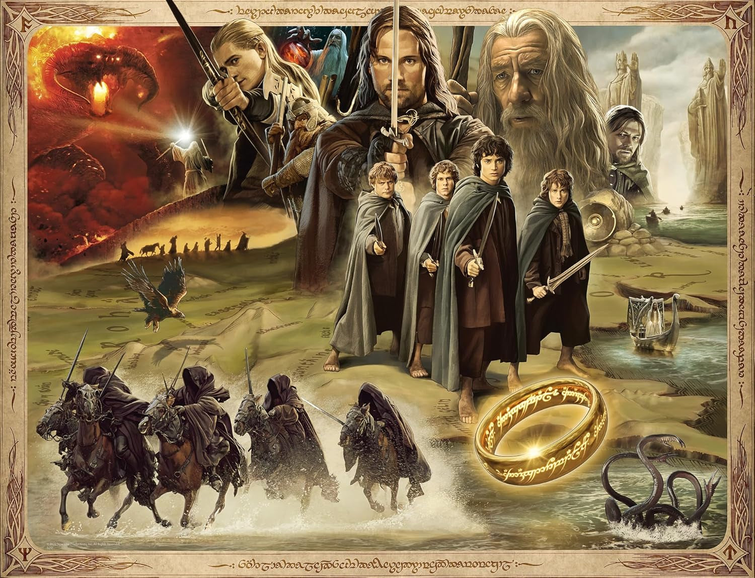 Ravensburger Puzzel 16927 - LOTR: The Fellowship of the Ring - Lord of the Rings Legpuzzel van 2000 stukjes voor volwassenen en kinderen vanaf 14 jaar Puzzel Naty Shop Standaard titel
