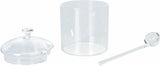 300 ml transparante borosilicaatglazen pot met deksel en lepel Good Morning