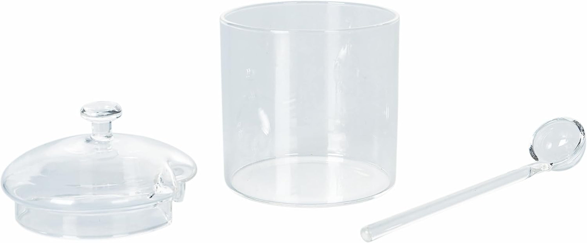 300 ml transparante borosilicaatglazen pot met deksel en lepel Good Morning