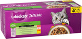 WHISKAS TASTY MIX Nassfutter in Saus voor Katzen 40 x 85g Chef's Choice