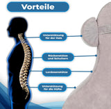 Traagschuim leeskussen | Ergonomisch rugkussen en wig voor bed, bank en bank | Orthopedisch steunkussen voor rugpijn en spanning