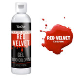 Gelvoedselkleur - Hooggeconcentreerde gelvoedselkleur voor taarten, bakken, paaseieren, drankjes - Suikervrije voedselkleur voor fondant, glazuur, slijm, taartdecoratie (rood fluweel, 150 g)