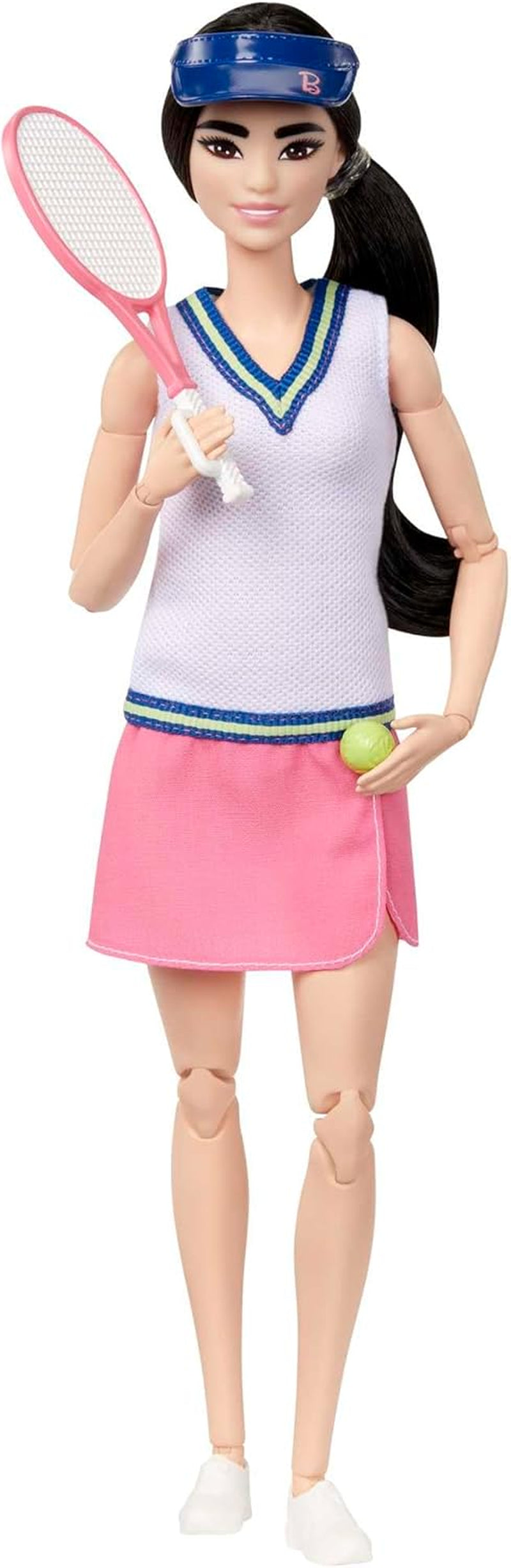 Barbie Made to Move - Tennisspeler met racket en bal - Pop met 22 gewrichten voor realistisch speelplezier voor tennisfans en kinderen vanaf 3 jaar, HKT73 Naty Shop moderne poppen