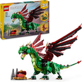 LEGO Creator 3In1 Groene Draak - Speelgoed - Kan worden omgezet in een zeeslang of Feniks - Dierenbouwspeelgoed voor kinderen - Cadeau voor jongens en meisjes vanaf 9 jaar 31161 Bouwsets Besuche den LEGO-Store Standaard titel