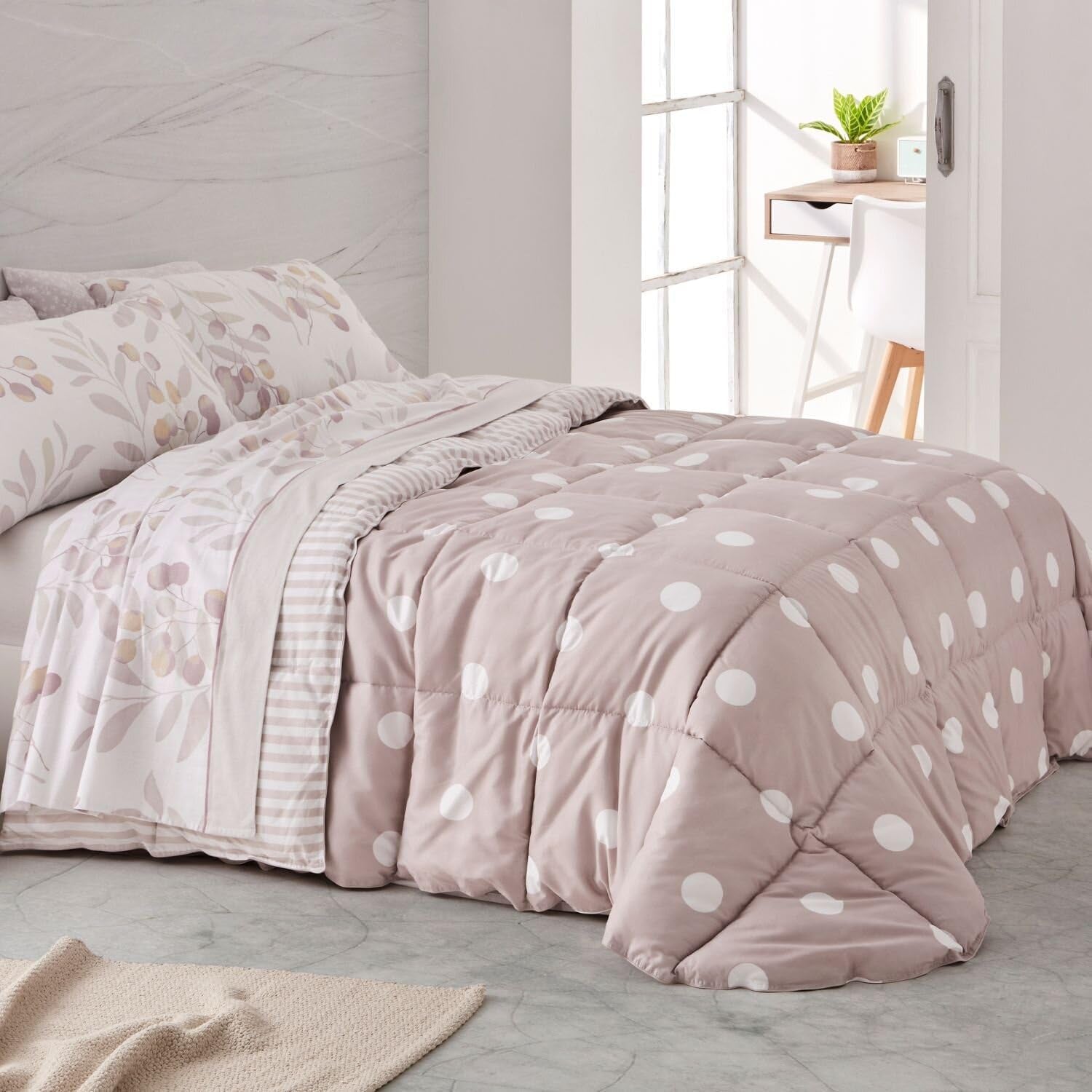 Dekbedovertrek, synthetisch, mintgroen, Ancho 150 t/m 160 Cm Dekbedden en dekbedden Naty Shop Zandkleuren Ancho 105 Cm