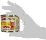 Animonda Carny Senior Natvoer voor katten met rundvlees + kip + kaas (6 x 200 g), graanvrij en suikervrij natvoer voor katten vanaf 7 jaar, met verse en vlezige ingrediënten
