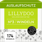LILLYDOO Babyluiers Huidvriendelijk - Maat 3 (6-10kg), 29 stuks, Betrouwbare lekbescherming, Zacht, Geurvrij en Lotionvrij voor gevoelige huid, Dermatologisch getest