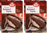 RUF Apfeltorte, Backmischung Für Eine Apfel-Torte Mit Sahne-Creme en Zimt-Zucker, Apfel-Zimt-Torte, Vegan Naty Shop Maulwurfkuchen 425 G (Packung Mit 2)