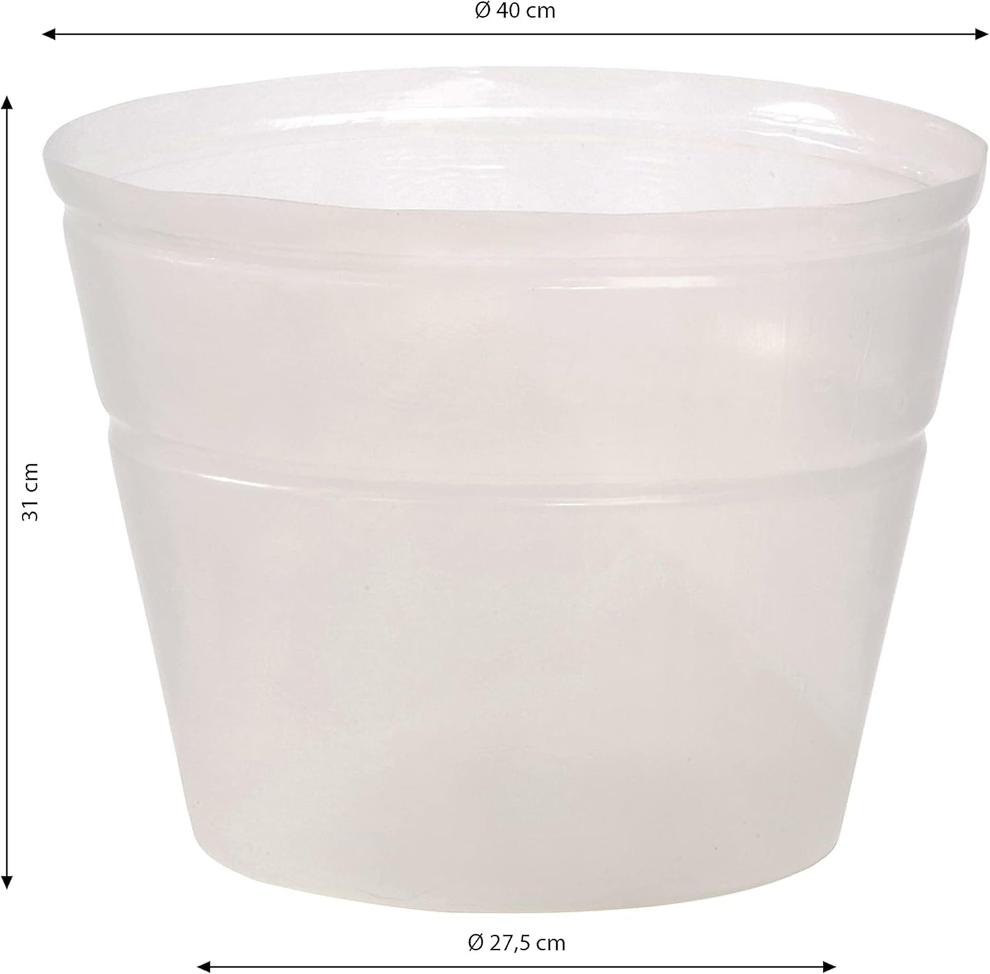 Dehner pannendrager, flexibel, Ø 40 cm, hoogte 31 cm, kunststof, transparant