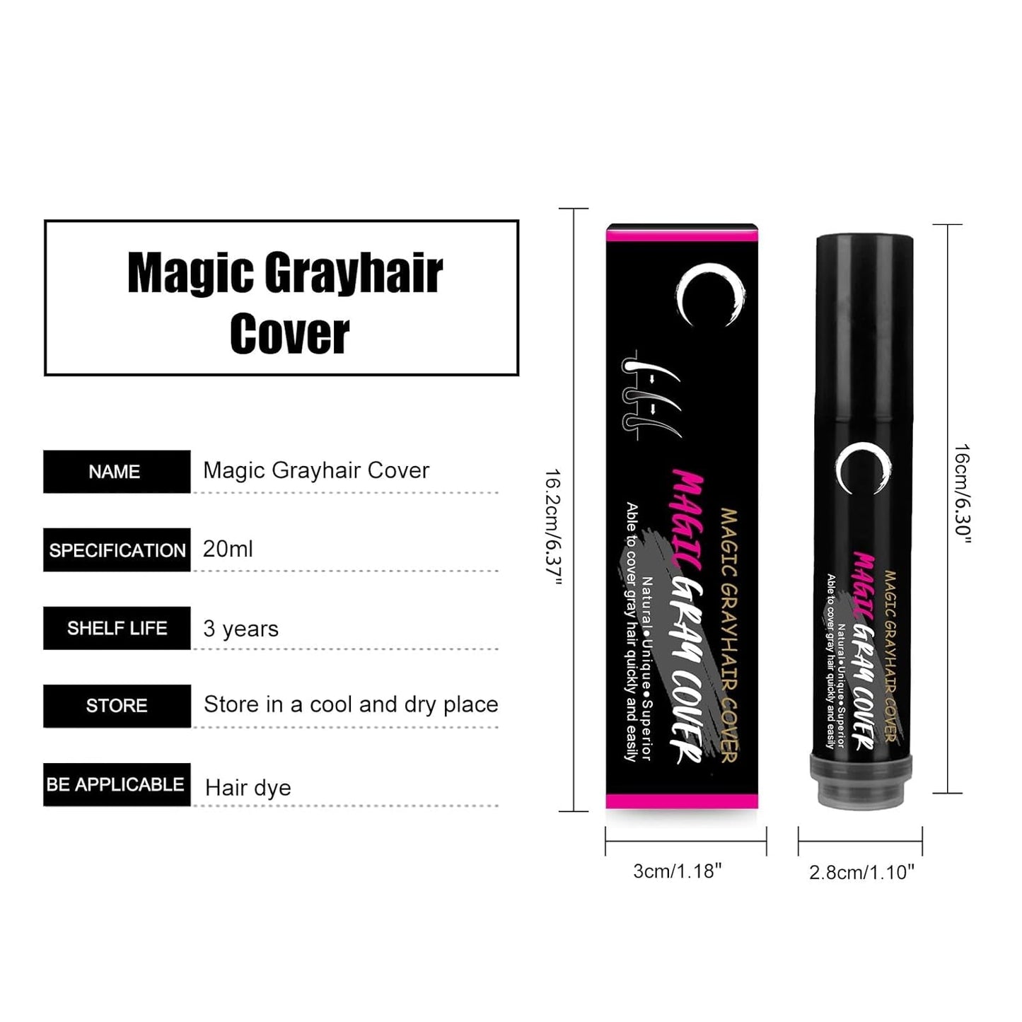 Zwart Bruin Wegwerp Haarverf Pen Instant Grijze Wortel Cover Haarkleur Crème Stick Pen Snelle Tijdelijke Cover Wit Haar Haarverf Naty Shop