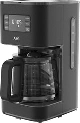 AEG Deli 5 espressomachine, 1,5 l, programmeerbare timer, warmhoudfunctie, veiligheidsstop, waterniveau-indicator, optimale dosering, antidruppelfunctie, RVS, CM5-1-6ST