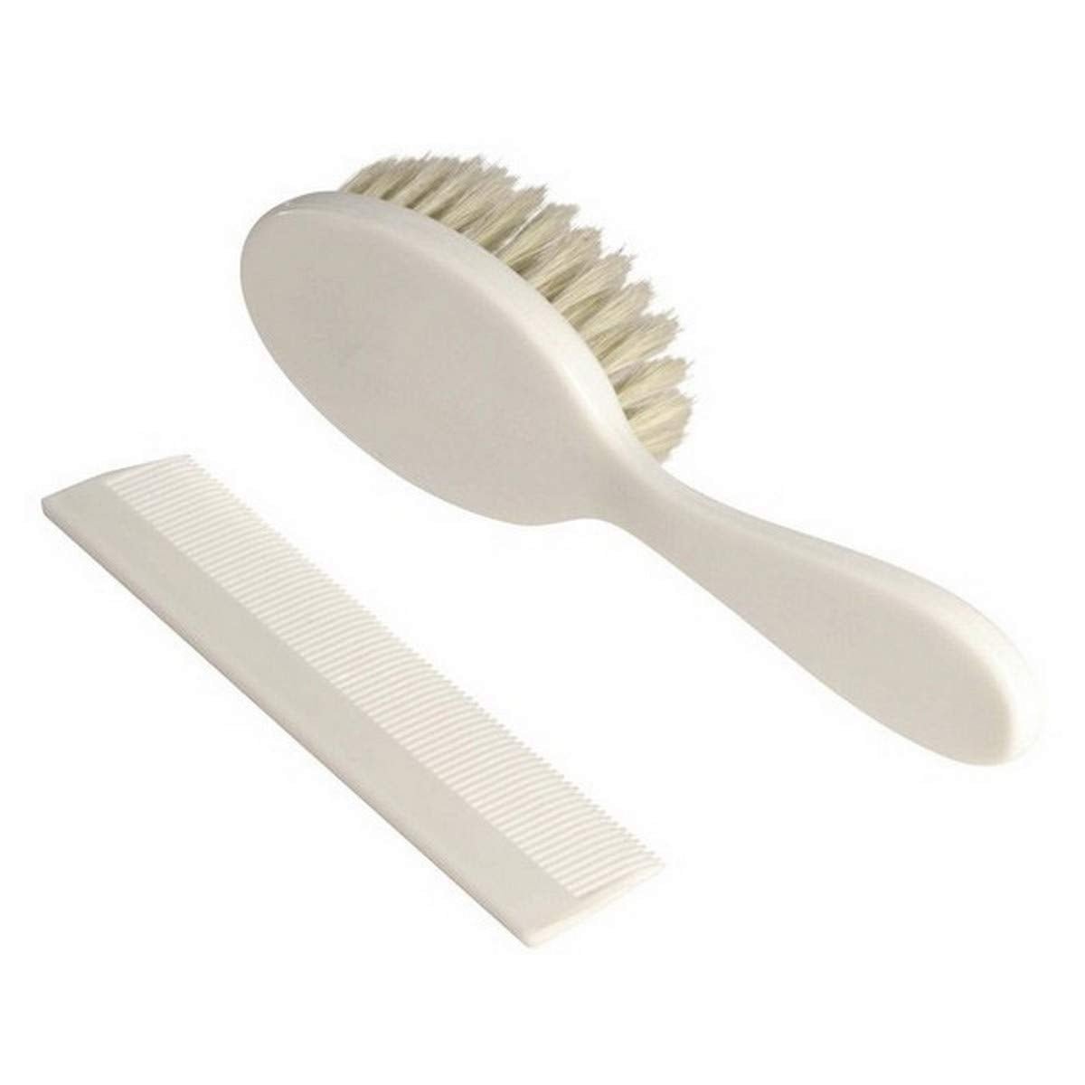 315005 Witte plastic kam en borstel Kinderen - Bad- en huidverzorging Naty Shop Standaard titel