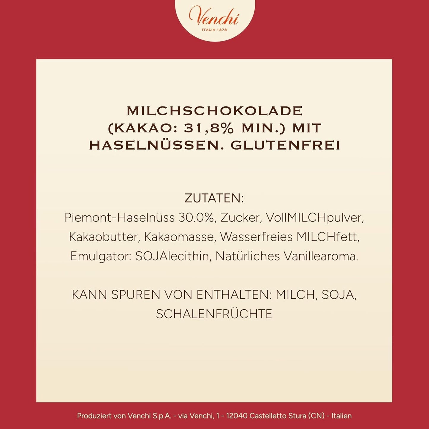 Venchi, Brutto&Buono, handgemaakte "Piemonte Forest Hazelnut" dennenboomvormige melkchocoladereep, 200 g, glutenvrij, kerstcollectie in beperkte oplage, cadeau-idee